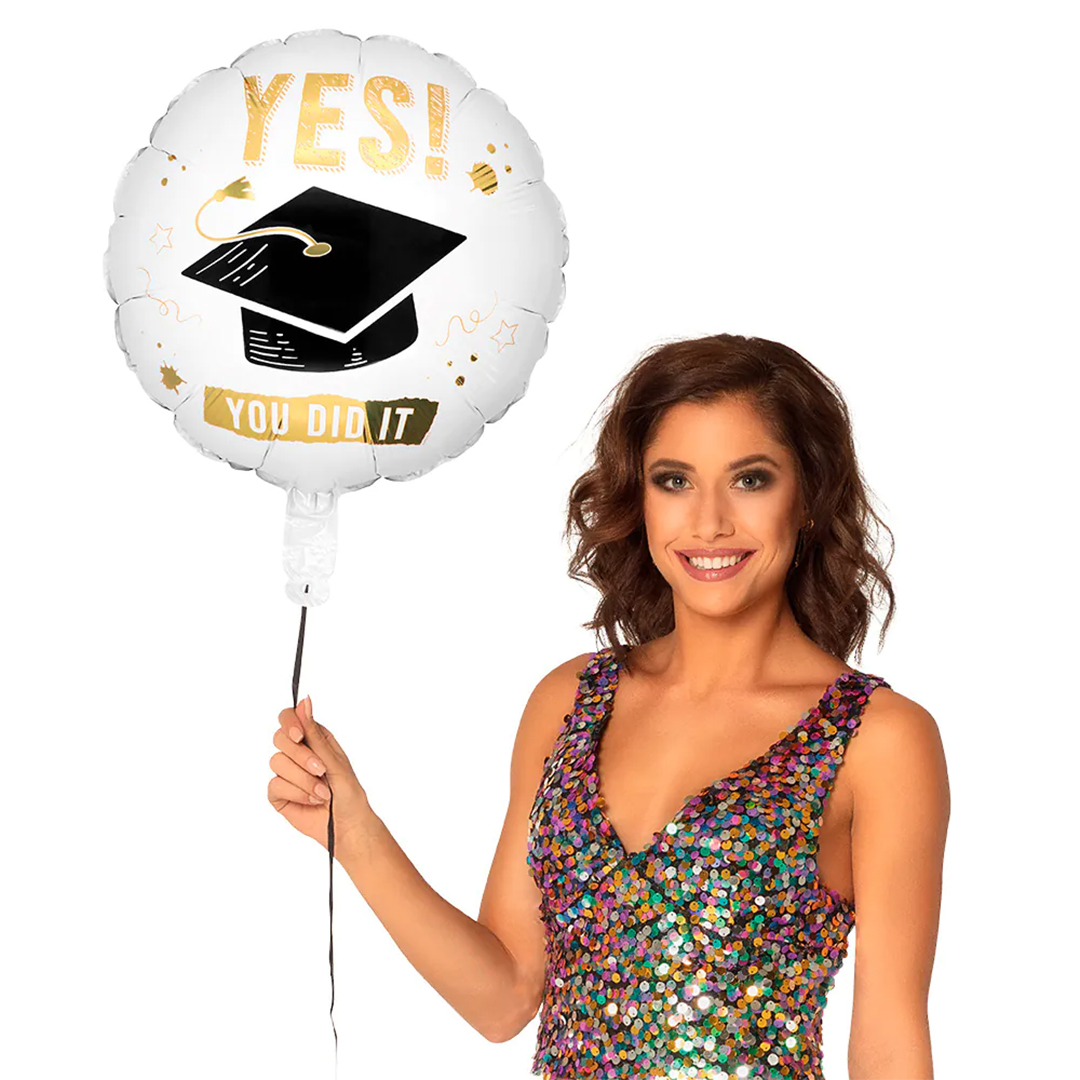 You Did It Graduation Round Foil Balloon 45cm / 18 in Product Gallery Image