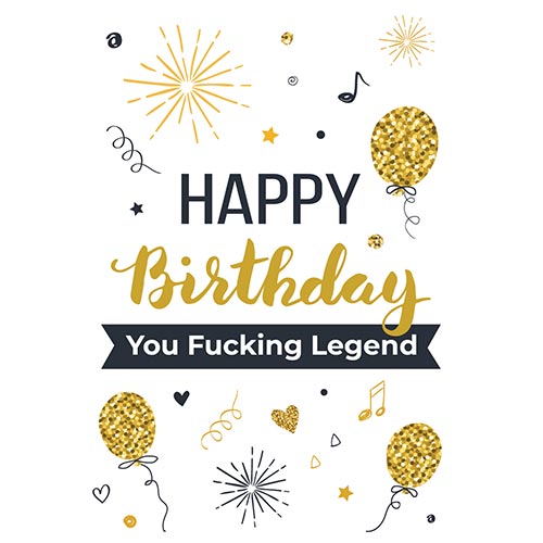 Happy Birthday You Fucking Legend Adult Poster PVC Party Sign Decoration Product Gallery Image
