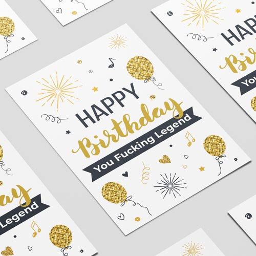 Happy Birthday You Fucking Legend Adult Poster PVC Party Sign Decoration Product Gallery Image