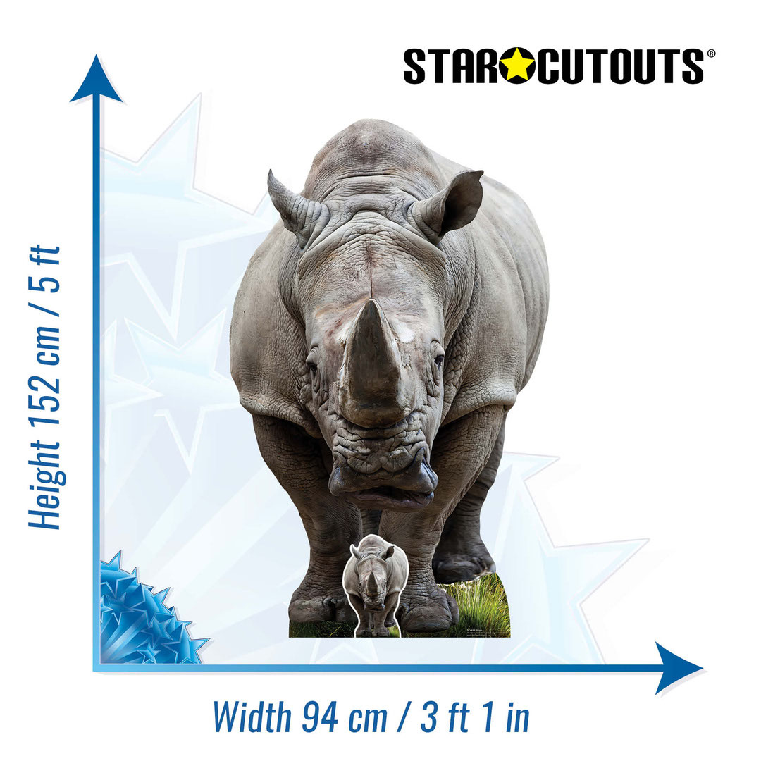 Young Rhino Lifesize Cardboard Cutout 152cm Product Gallery Image