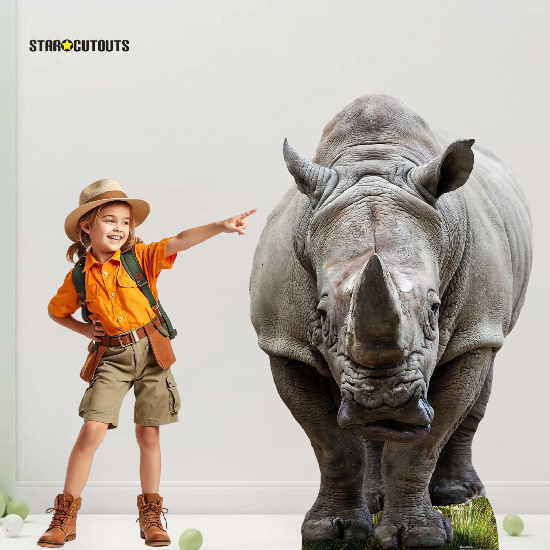 Young Rhino Lifesize Cardboard Cutout 152cm Product Gallery Image