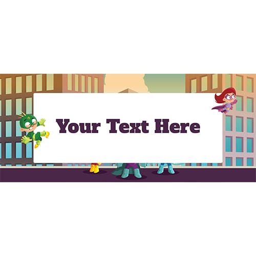 Young Superhero Group Design PVC Personalised Party Sign Decoration Product Gallery Image