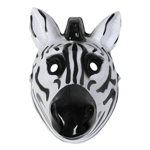 Zebra Plastic Face Mask 26cm Product Image