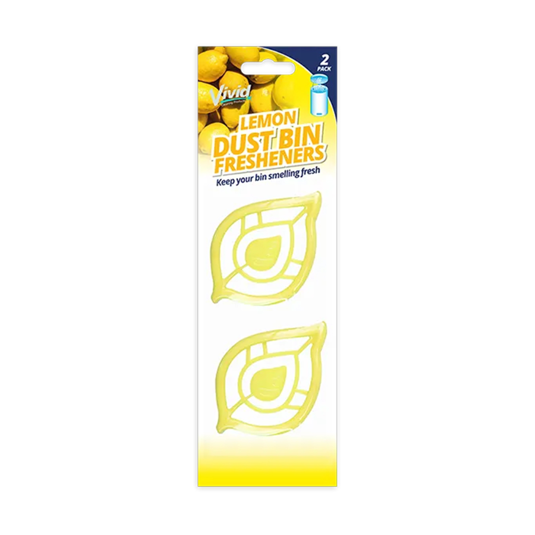 Zesty Lemon Dust Bin Fresheners - Pack of 2