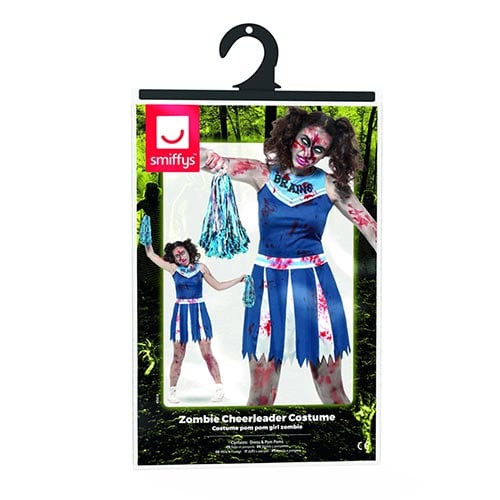 Zombie Cheerleader Girls Fancy Dress Costume Teens Extra Small Product Gallery Image
