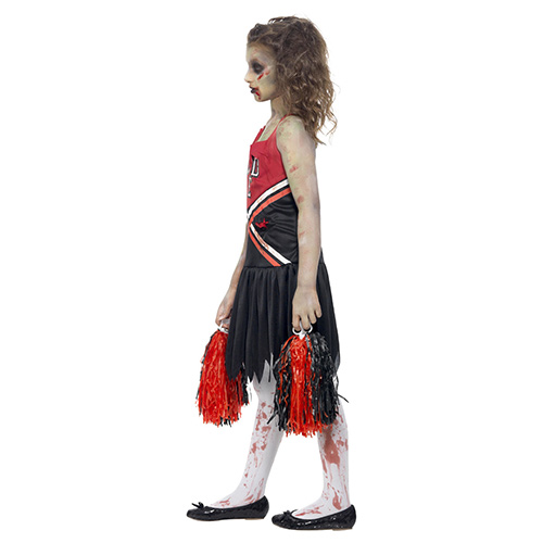 Zombie Cheerleader Girls Fancy Dress Costume Kids Large - Age 10-12 Product Gallery Image