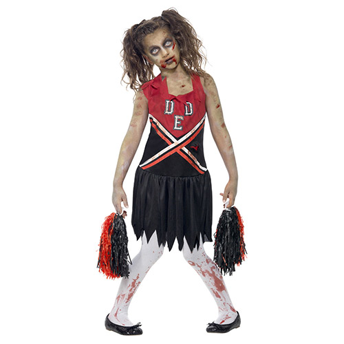 Zombie Cheerleader Girls Fancy Dress Costume Kids Large - Age 10-12 Product Gallery Image