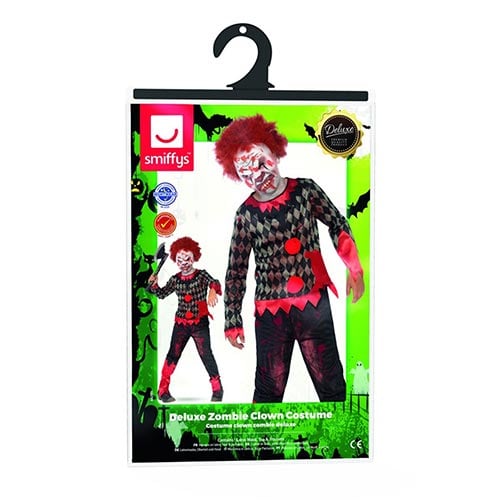 Zombie Clown Deluxe Fancy Dress Costume Kids Unisex Small - Age 4-6 Product Gallery Image
