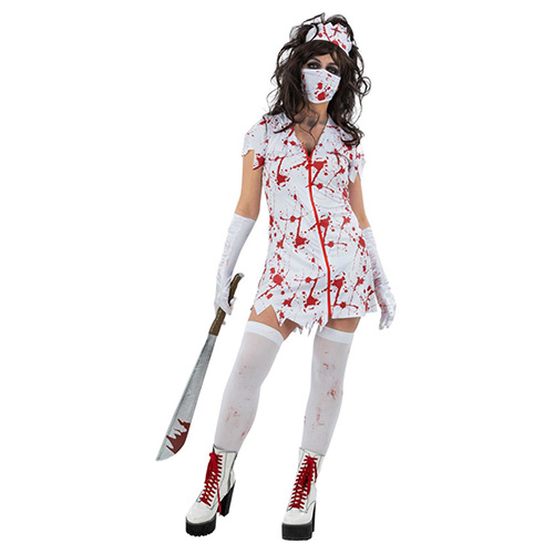 Zombie Nurse Fancy Dress Costume Ladies Extra Small - UK 4-6 Product Gallery Image