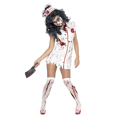Zombie Nurse White Fancy Dress Costume Ladies Medium - UK 12-14 Product Gallery Image