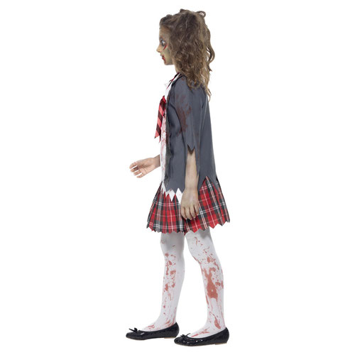 Zombie School Girl Fancy Dress Halloween Costume Tween - Age 12+ Product Gallery Image