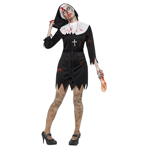 Zombie Sister Fancy Dress Costume Ladies Medium - UK 12-14 Product Gallery Image