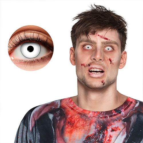 Zombie White Halloween Contact Lenses Product Gallery Image