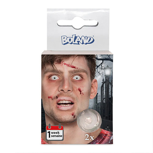 Zombie White Halloween Contact Lenses Product Gallery Image