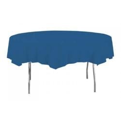 Royal Blue Round Plastic Tablecover 213cm