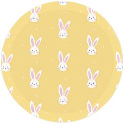 Assorted Easter Bunny Round Paper Plates 22cm - Pack of 10
