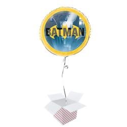 Batman Round Foil Helium Balloon - Inflated Balloon in a Box