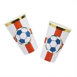 Come on England Football Jumbo Paper Cups 450ml - Pack of 8