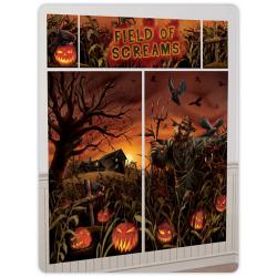 Field of Screams Halloween Backdrop Scene Setter Add-On Wall Decorating Kit
