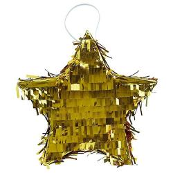 Premium Gold Star Foil Mini Pinata Decoration 25cm