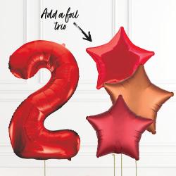 Inflated Red Birthday Balloon Numbers Product Gallery Image