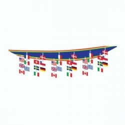 International Flag Ceiling Decoration - 12 x 1 Ft / 366 x 30cm