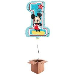 Mickey Mouse 1st Birthday Helium Foil Giant Balloon - Inflated Balloon in a Box
