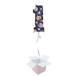 Paw Patrol Number 1 Helium Foil Giant Balloon - Inflated Balloon in a Box