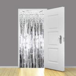 Shimmer Curtain Silver Metallic 91cm By 244cm main image 0