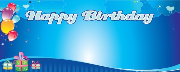 Happy Birthday Dream Design Small Personalised Banner - 4ft x 2ft Product Image
