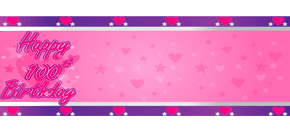 100th Birthday Personalised Banners | Partyrama