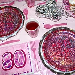 Pink Glitz 80th Birthday
