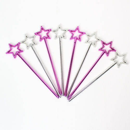 Assorted Metallic Plastic Mini Star Wands - Pack of 8 Product Gallery Image