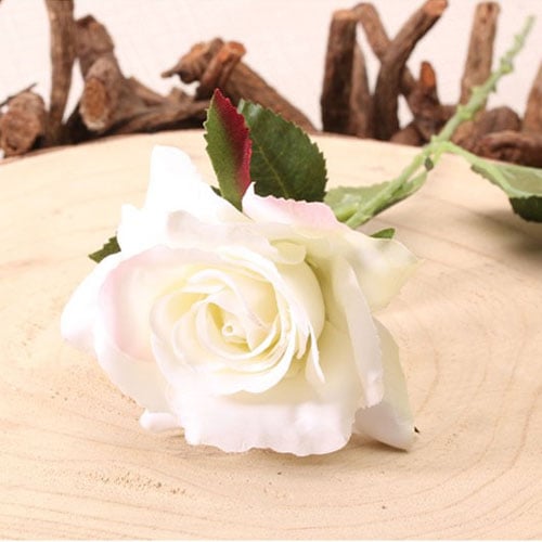 Cream Richmond Rose Artificial Silk Flower 42cm