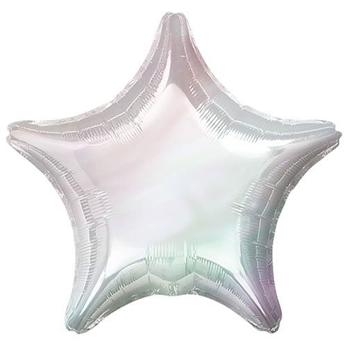 Iridescent Star Foil Helium Balloon 48cm / 19Inch