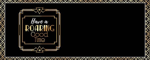 20s Roaring Good Time Design Large Personalised Banner – 10ft x 4ft Product Image