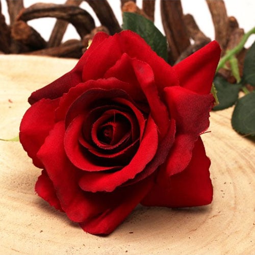Red Richmond Rose Artificial Silk Flower 42cm
