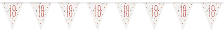 Unique Party Folie Glitz 3:e födelsedag Bunting