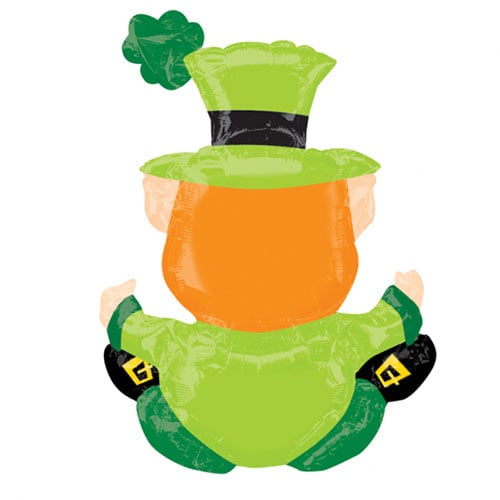 Sitting Leprechaun Air Fill St. Patrick's Day Foil Balloon 55cm / 22 in Product Gallery Image