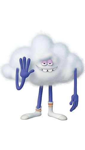 Cloud Guy Trolls World Tour Star Mini Cardboard Cutout 69cm | Partyrama