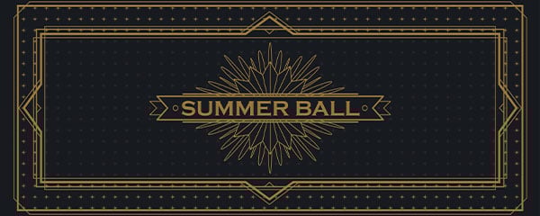 Golden Summer Ball PVC Party Sign Decoration 60cm x 25cm Product Image