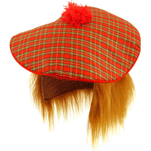 Fancy Dress Scottish Jumbo Hat w/Ginger Hair Burns Night Novelty H88 541 1/2/3/4 