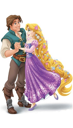 Disney Princess Rapunzel and Prince Flynn Rider Star Mini Cardboard Cutout 83cm Product Gallery Image