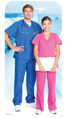 Doctor & Nurse Stand In Lifesize Cardboard Cutout 190cm Product Gallery Image