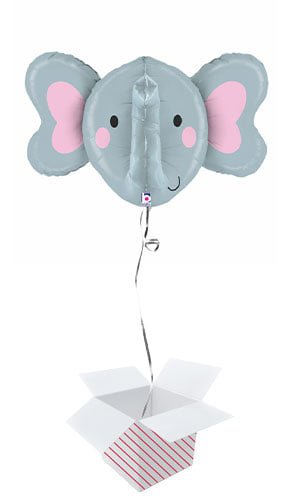 Elephant Multi-Sided Helium Foil Giant Balloon - Inflated Balloon in a Box Product Gallery Image