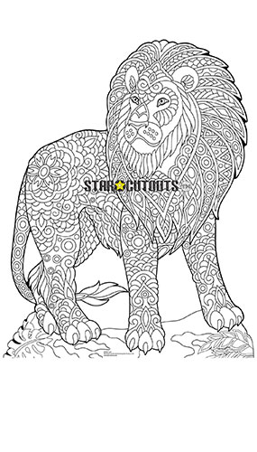 Lion Design Colour Craft Star Mini Cardboard Cutout 94cm