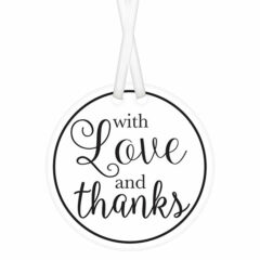 White With Love & Thanks Tags with Twist Ties - Pack of 25