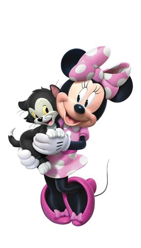 Altijd verfrommeld marmeren Pink Minnie Mouse and Figaro Star Mini Cardboard Cutout 89cm | Partyrama