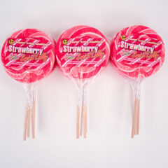 Strawberry Giant Candy Lolly Sweets 110 Grams - Pack of 12
