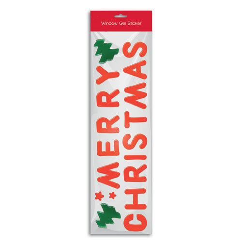 Merry Christmas Gel Stickers Window Decorations Partyrama Merry Christmas Gel Stickers Window Decorations Partyrama